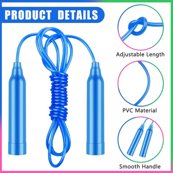 Aodaer Kids Jump Rope Set Colorful Outdoor Jump Ropes 7.3 Feet Adjustable Skipping Ropes for Outdoor Fun Activity Great Party Favor - Image 2