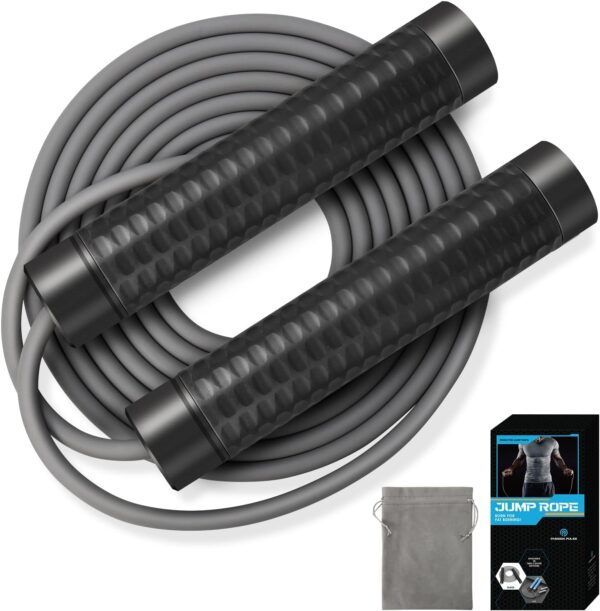 Weighted Jump Rope for Men，Women and kids(1LB), Jump Ropes for Fitness, Speed Skipping Rope, Gym,Indoor/Outdoor - Fitness, Workout, Boxing,crossfit