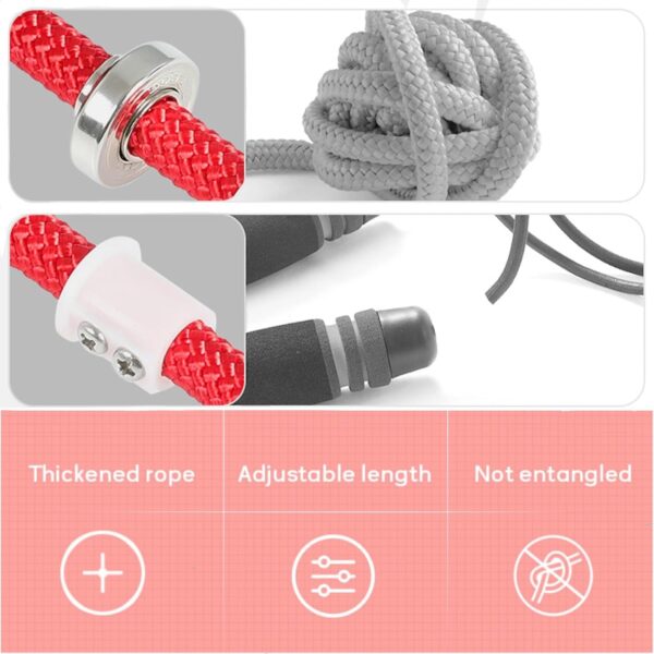 16 FT Long Jump Rope for Kids Adults,Double Dutch Jump Rope,Adjustable Skipping Ropes with High-strength Nylon Braided Rope Core,360°Rotation Not Entangled,Long Enough for 2-4 Jumpers.Red - Image 6
