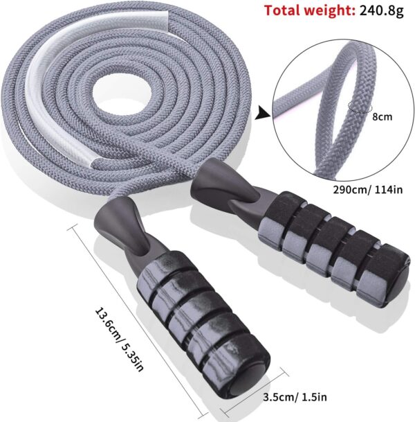 Jump rope, Professional Weighted Jump rope workout, Adjustable Tangle-Free with Ball Bearings Exerciser Jump ropes for Cardio, Endurance Training, Fitness Workouts, Jumping Exercise - Image 5