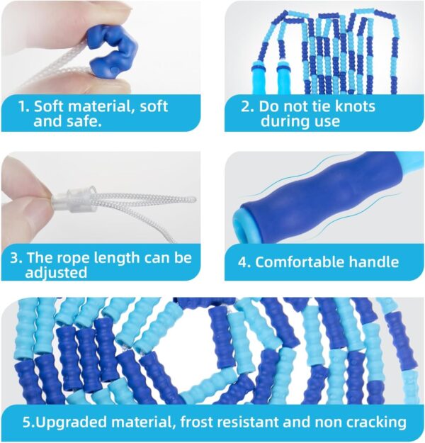 8 pack Jump Rope Skipping Rope for Rope Skipping, Speed Jump Rope for Exercise - Image 3