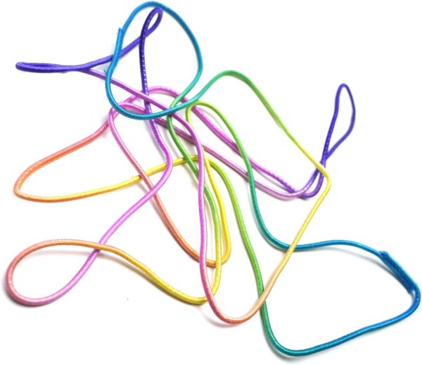Gosu Toys Rainbow Chinese Jump Ropes Bundle Pack for Kids Outdoor Indoor Play - Image 2