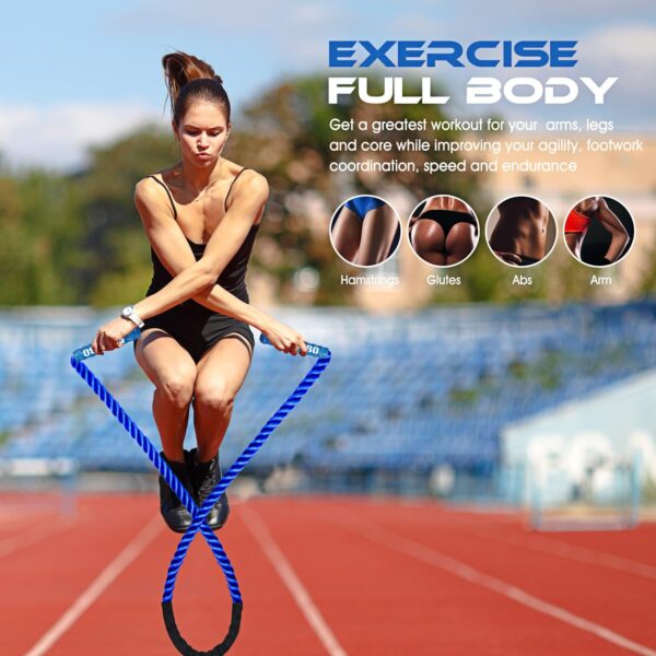 Jump Rope, Weighted Jump Rope for Men Women, 2 lb Heavy Jump Ropes for Fitness, Skipping Rope for Training, Improve Muscle Strength Workout Equipment - Image 5