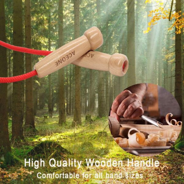 16 FT Long Jump Rope for Kids, Adjustable Double Dutch Skipping Rope with Wooden Handle, Multiplayer Team Jumping Rope for Outdoor Fun, School Sport, Party Game, Birthday Gift - Image 2
