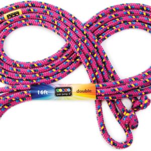 Just Jump It 16' Foot Single Jump Rope for Kids Women and Men - Active Outdoor Youth Fitness Excersing Equipment - Double Dutch Length Gym Accessories