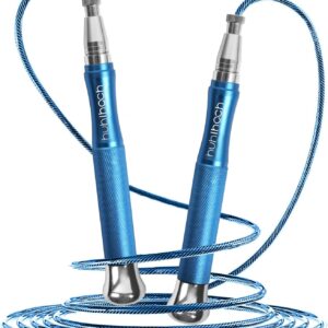 Speed Jump Rope Weighted Jump Rope for Men with No-Screw Lock Design 360 Degree Fast Rotation Non Slip Handle Includes 2 Speed Ropes Portable Fitness Jump Rope for Boxing and Cross Ropes-Huhloch