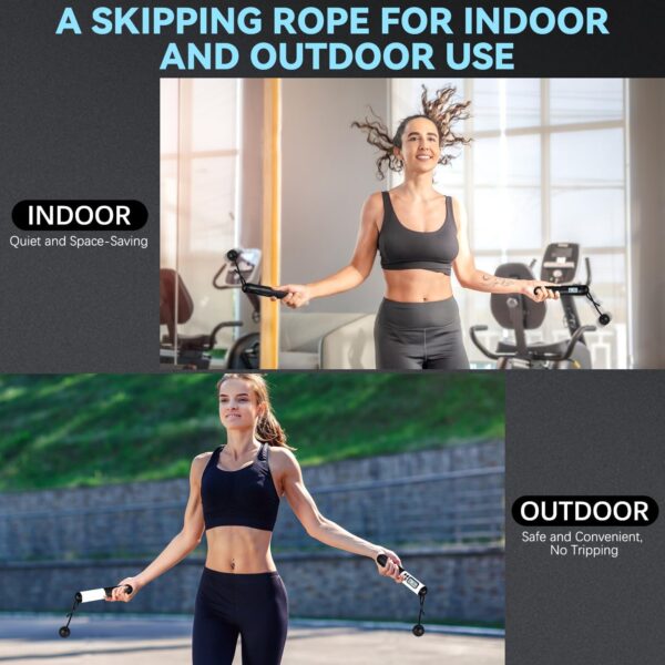 Cordless Gravity Jump Rope, Skipping Weighted Jump Rope With Counter, Adjustable Ropeless Jump Ropes Calorie Counter For Fitness, Home, Indoor Outdoor Exercise, Workout, Gym - Image 6