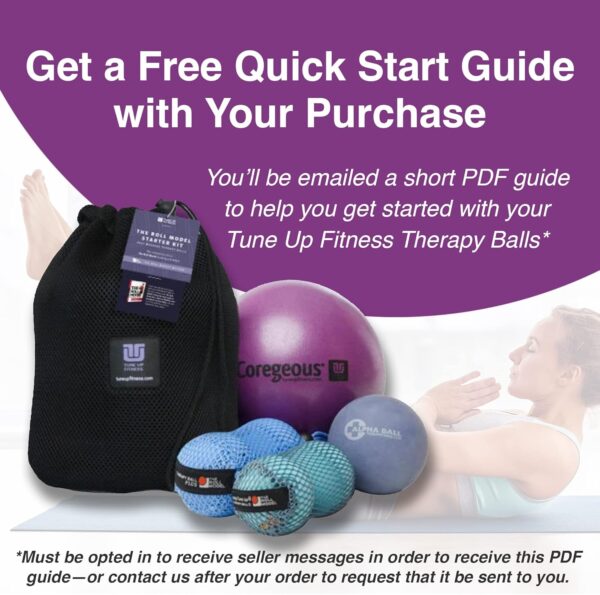 Tune Up Fitness – Coregeous Ball | Psoas Release Tool, Abdominal, Belly & Lower Back Release | Core Ball, Exercise Ball for Low Back, Stress & Digestive Relief, Improved Breathing & Sleep (Iris) - Image 4