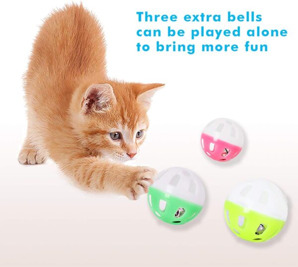 UPSKY Cat Toy Roller 3-Level Turntable Cat Toy Balls with Six Colorful Balls Interactive Kitten Fun Mental Physical Exercise Puzzle Toys. - Image 5