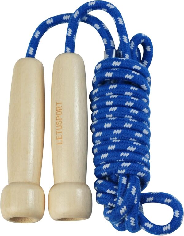 8.8 Feet Jump Rope for Women Men Kids Wooden Handle Jumping Ropes