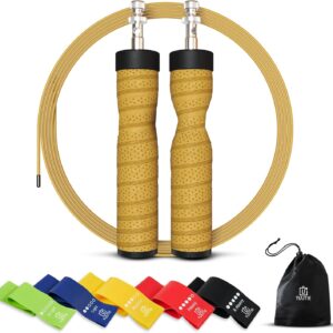 Premium Fitness Jump Rope - Adjustable Speed Rope for Cardio, CrossTraining and Weight Loss – Durable Tangle-Free Cable with Comfortable Handles,High-Speed Jump Rope for Fitness - Adjustable, Tangle-Free Skipping Rope for Fitness, Boxing, Cardio, and Home Workouts. Fat Burning