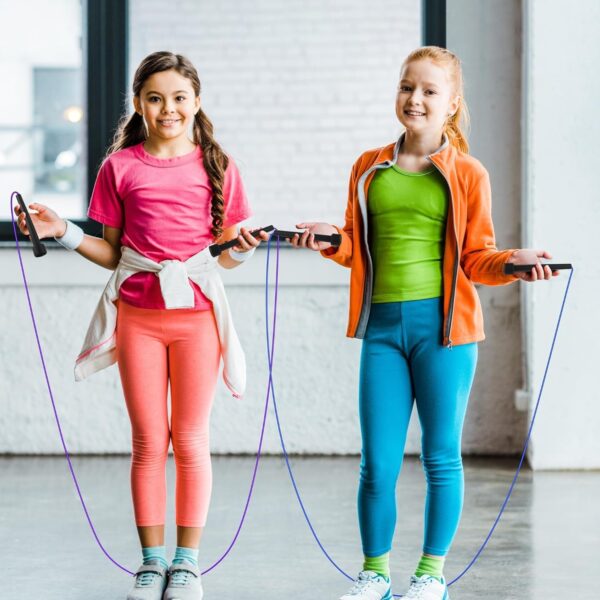 Aodaer PVC Skipping Rope Adjustable Jump Rope for Kids Multicolor Jump Rope Bulk with Plastic Handles Lightweight for Outdoor Fitness Exercise and Weight Loss, Training and Racing - Image 6