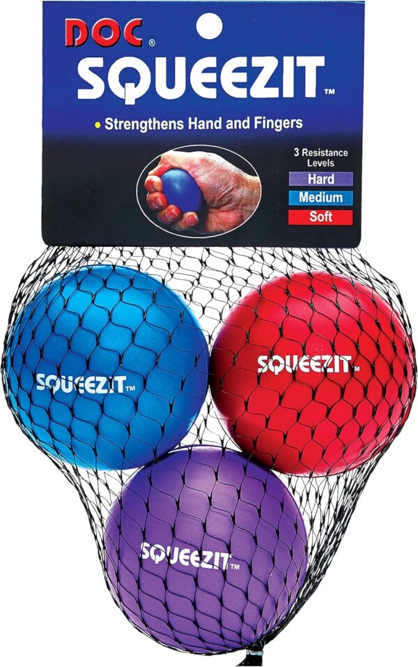 Unique Sports Tennis Elbow Therapy Squeeze-It Balls - 3 Resistance Levels Red