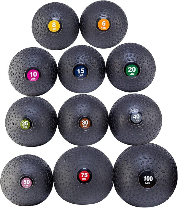 Workout Exercise Fitness Weighted Medicine Ball, Wall Ball and Slam Ball, Multiple Styles and Sizes - Image 4