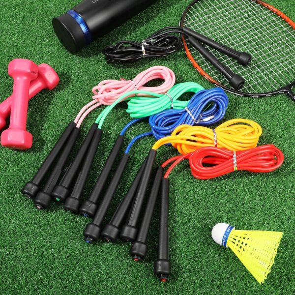 24 Pcs 9.2 ft Versatile PVC Jump Rope for Cardio Fitness, Adjustable Skipping Rope Multicolored Speed Rope Workout Jumprope for Men Women Kids Adults Exercise Christmas Gift - Image 5