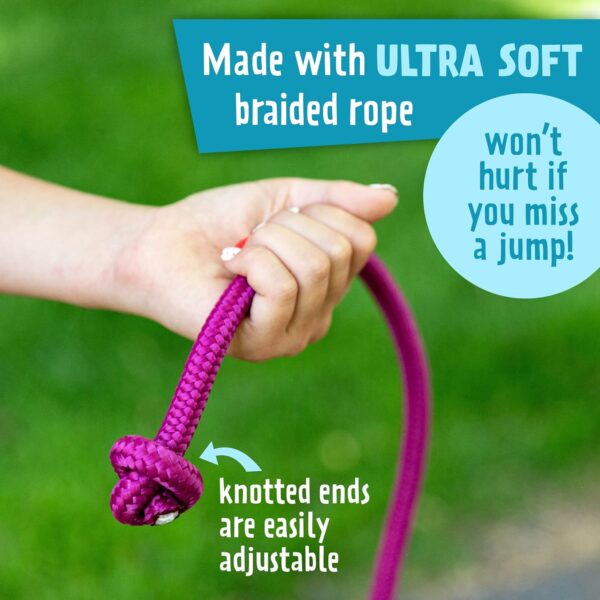 Just Jump It 16' Foot Single Jump Rope for Kids Women and Men - Active Outdoor Youth Fitness Excersing Equipment - Double Dutch Length Gym Accessories - Image 3